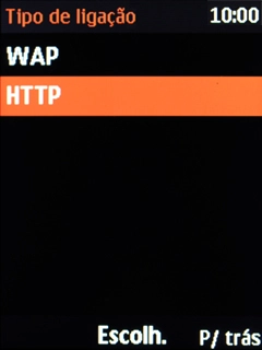 Escolha HTTP.