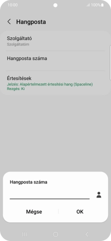 Írd be azt, hogy +36709090999, és válaszd az OK lehetőséget.