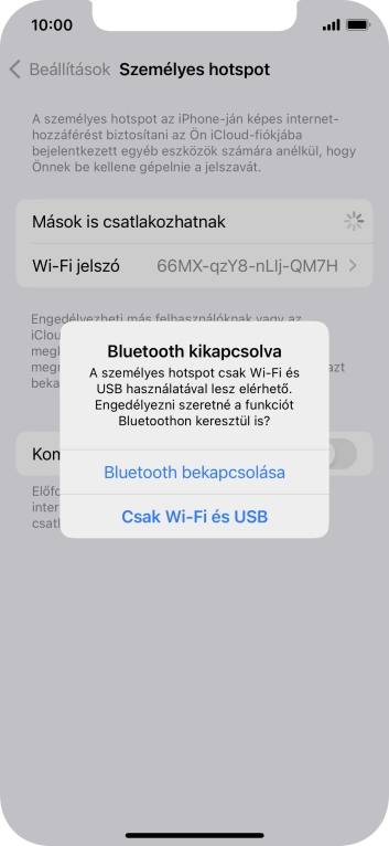 Amennyiben ki van kapcsolva a Wi-Fi, válaszd a Csak Wi-Fi és USB lehetőséget.
