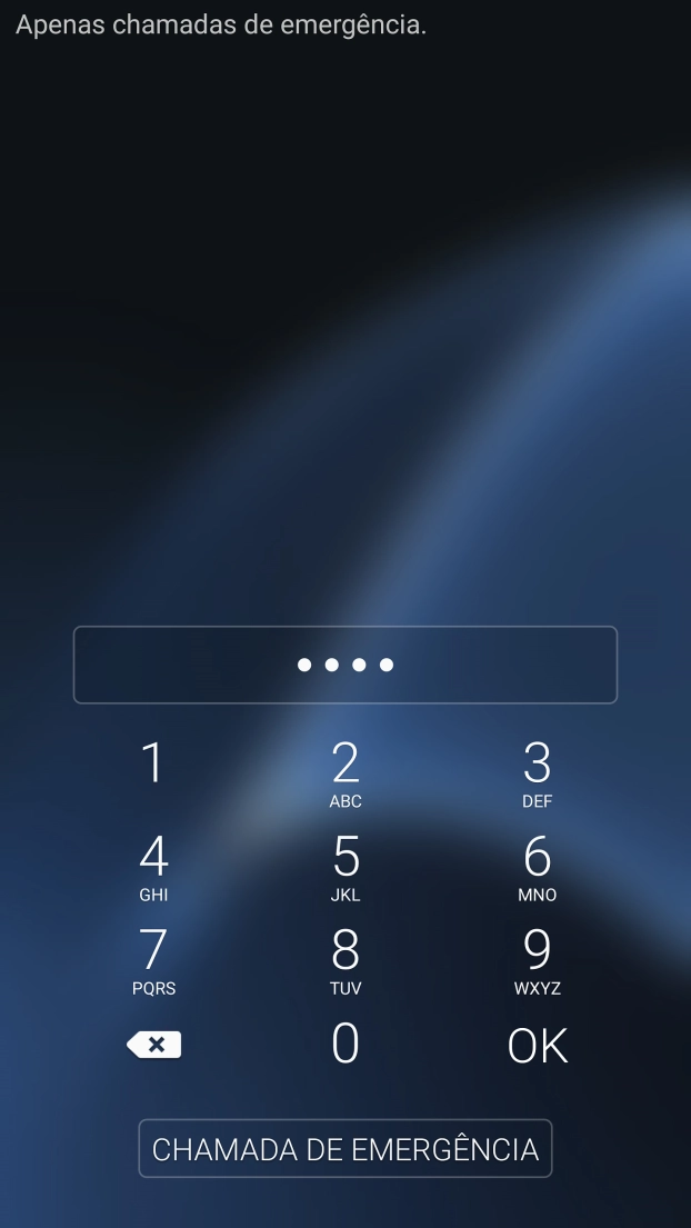 Se solicitado, deve introduzir o código PIN e premir OK.