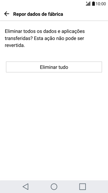 Prima Eliminar tudo.