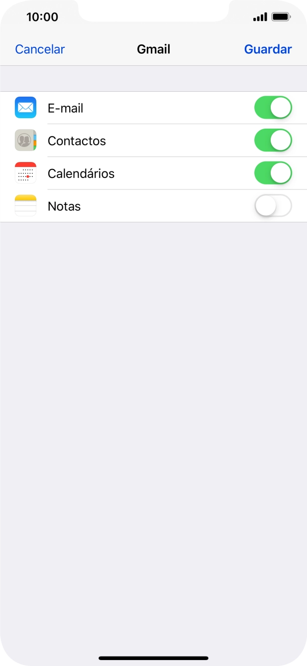 Se o ecrã mostrar esta imagem, a sua conta foi identificada e configurada automaticamente. Siga as indicações no ecrã para introduzir informações adicionais e concluir a configuração.
