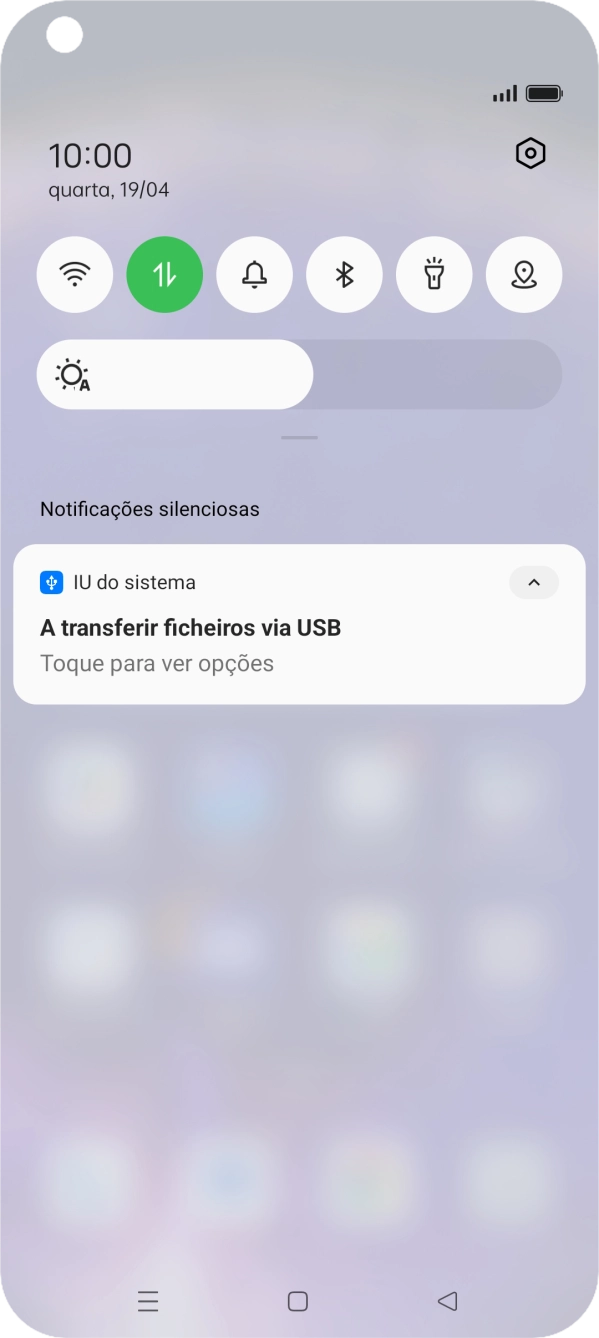 Prima Toque para ver opções.