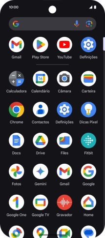 Prima Fotos e vá até à pasta pretendida.