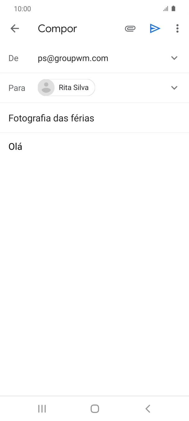 Prima o ícone de anexo.