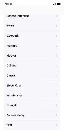 Válaszd ki a kívánt nyelvet.
