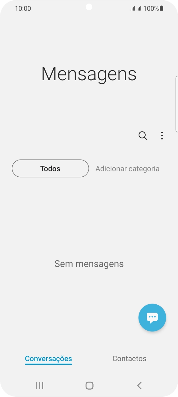 Prima o ícone de menu.