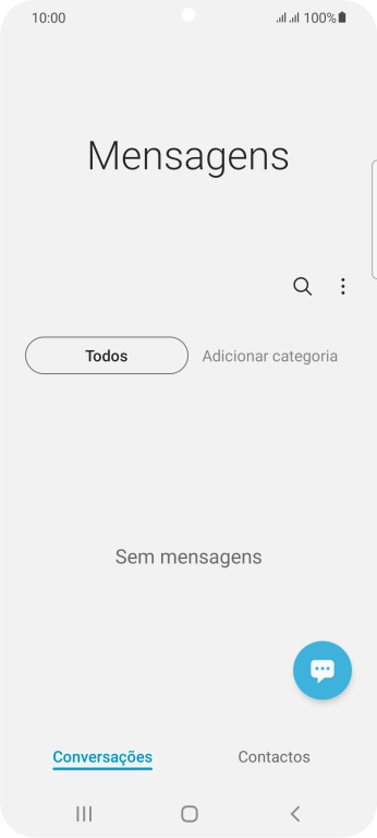 Prima o ícone de menu.