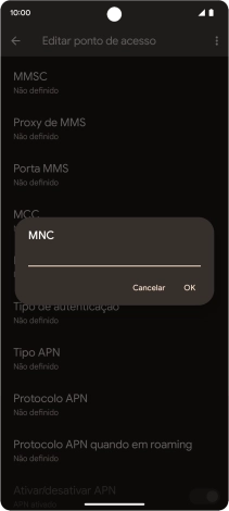 Introduza 01 e prima OK.