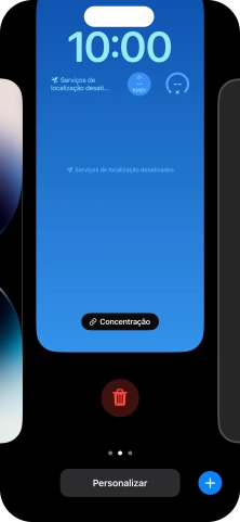 Prima o ícone para apagar.