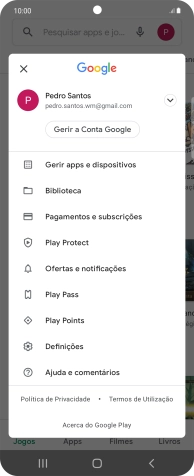 Prima Gerir apps e dispositivos.