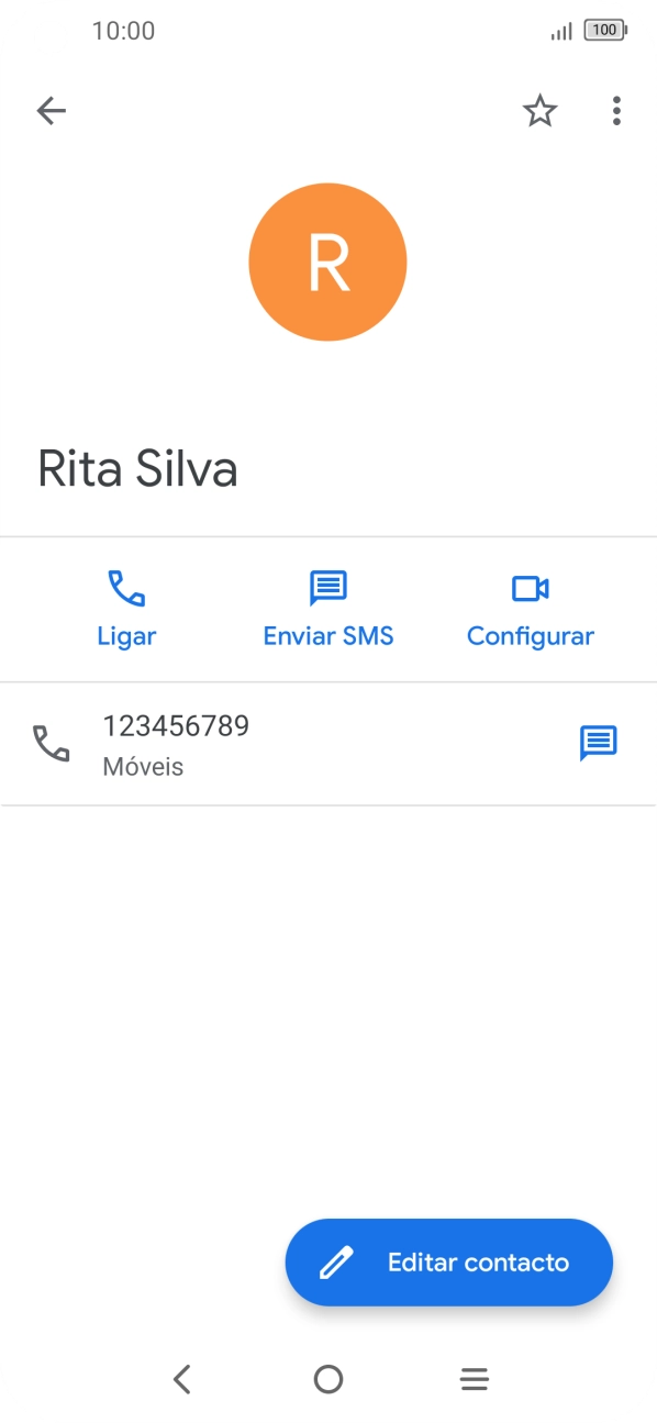 Prima o ícone de chamada ao lado do número pretendido.