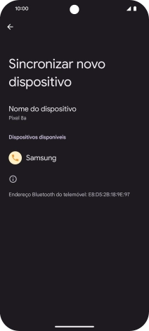 Prima o dispositivo Bluetooth pretendido e siga as indicações no ecrã para emparelhar o dispositivo pretendido com o telefone.