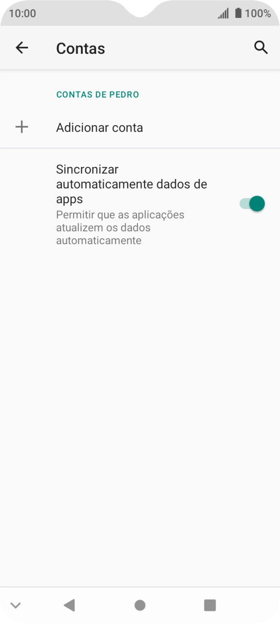 Prima Adicionar conta.