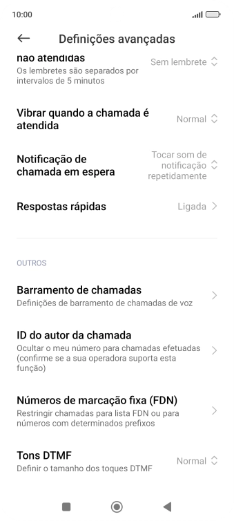 Prima ID do autor da chamada.