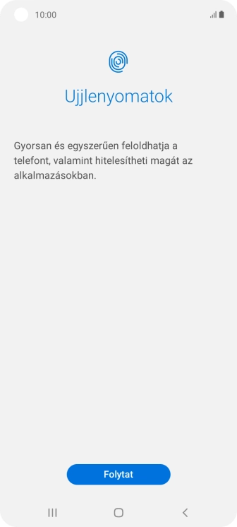 Válaszd a Folytat lehetőséget.