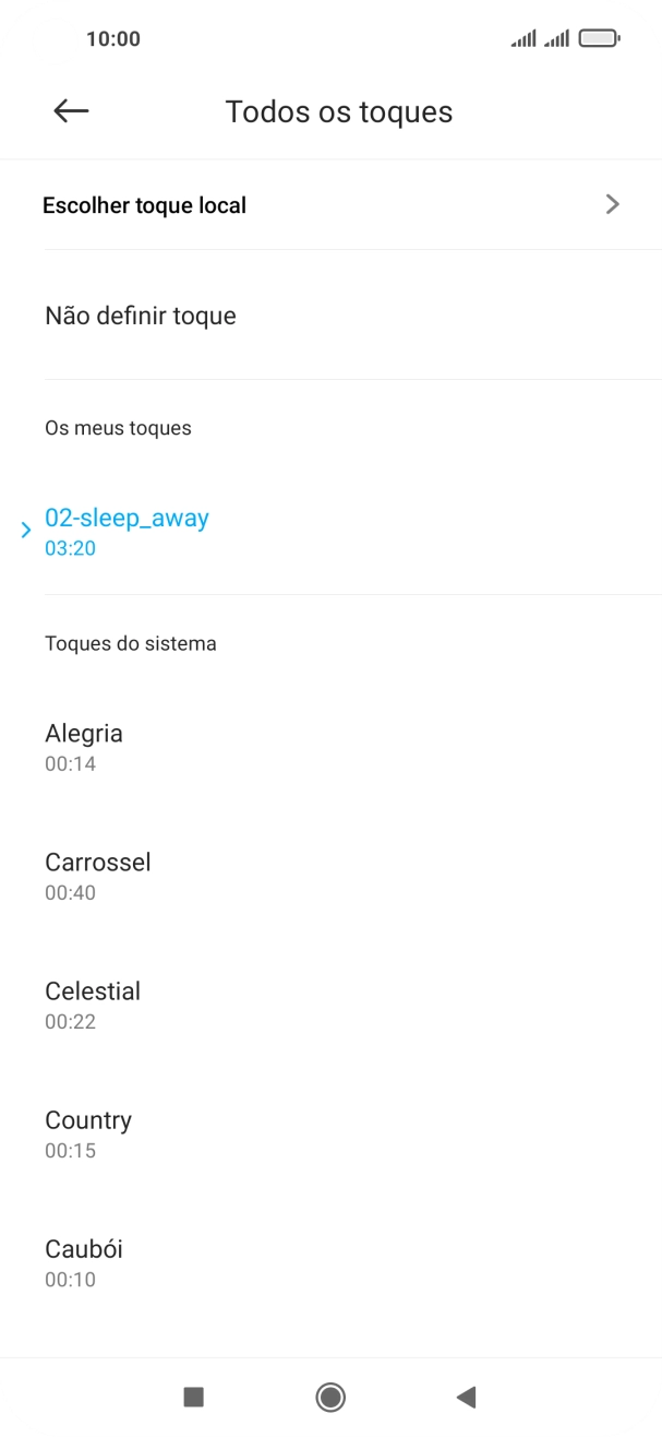 Prima a tecla de início para terminar e voltar ao ecrã inicial.