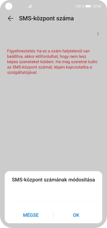 Írd be azt, hogy +36709996500, és válaszd az OK lehetőséget.