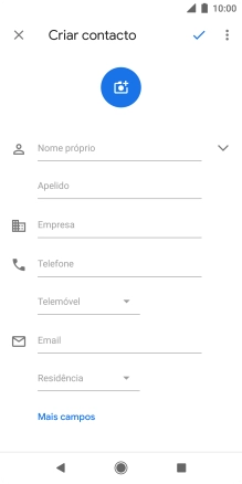 Prima Nome próprio e introduza o nome pretendido.