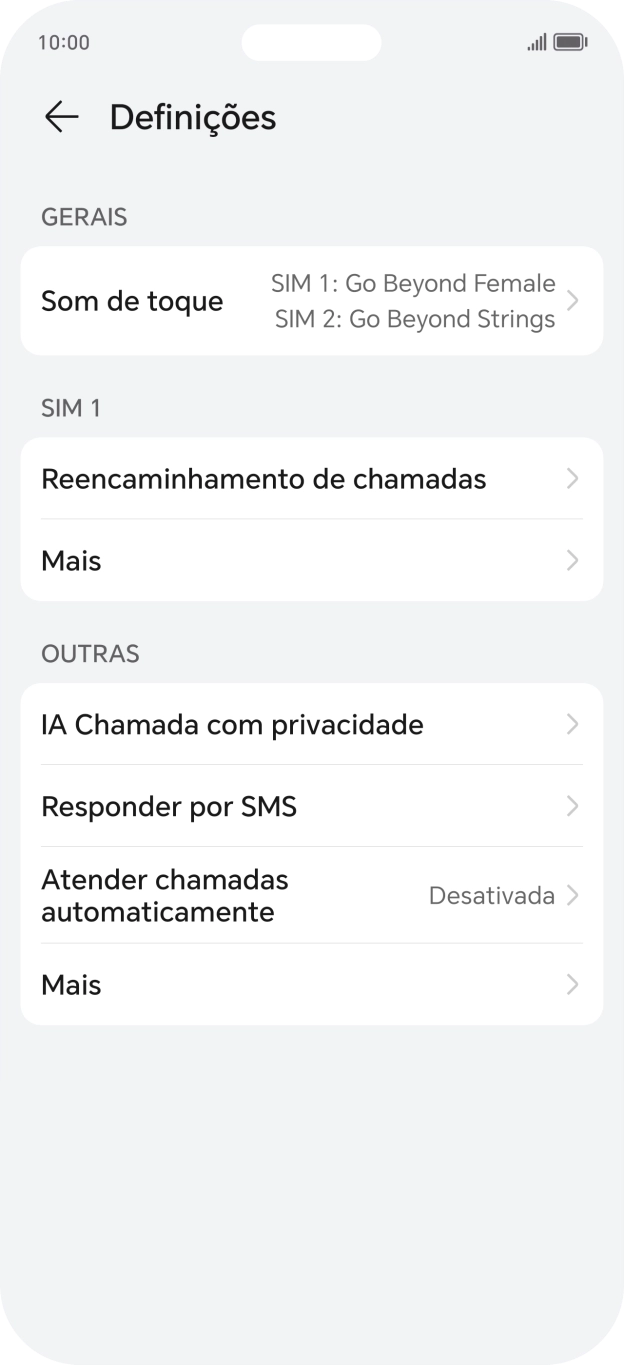 Prima Reencaminhamento de chamadas.