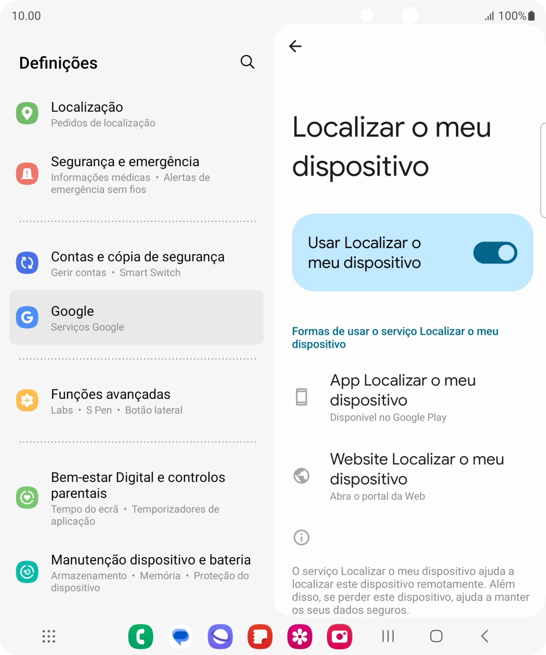Prima a tecla de início para terminar e voltar ao ecrã inicial.