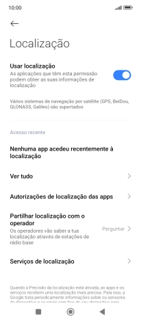 Prima Autorizações de localização das apps.