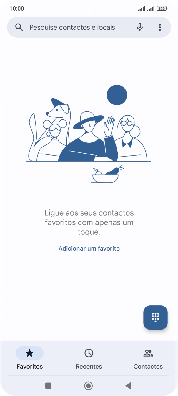 Prima o ícone de menu.