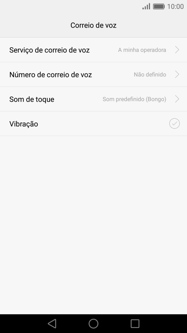 Prima Número de correio de voz.