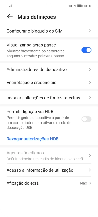 Prima Configurar o bloqueio do SIM.