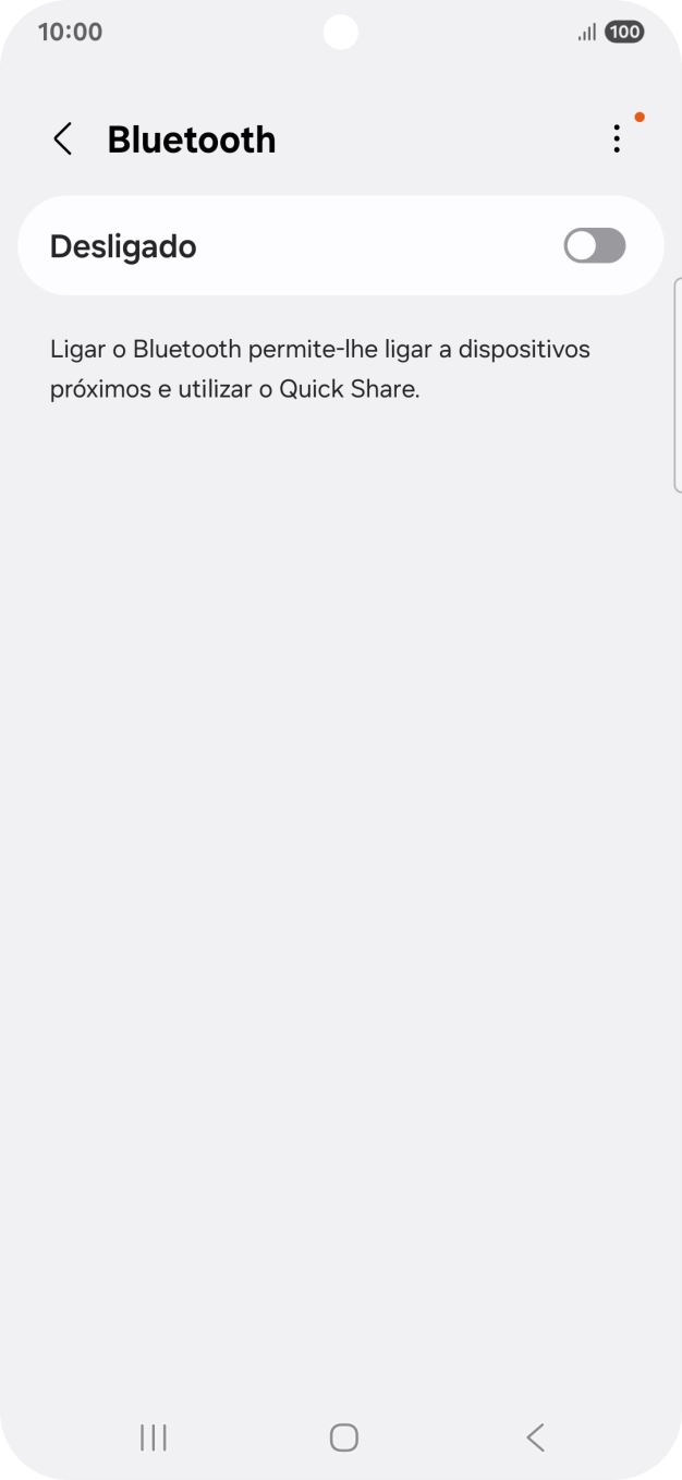 Prima o indicador para ativar a função.