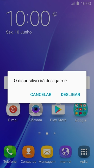 Prima DESLIGAR.