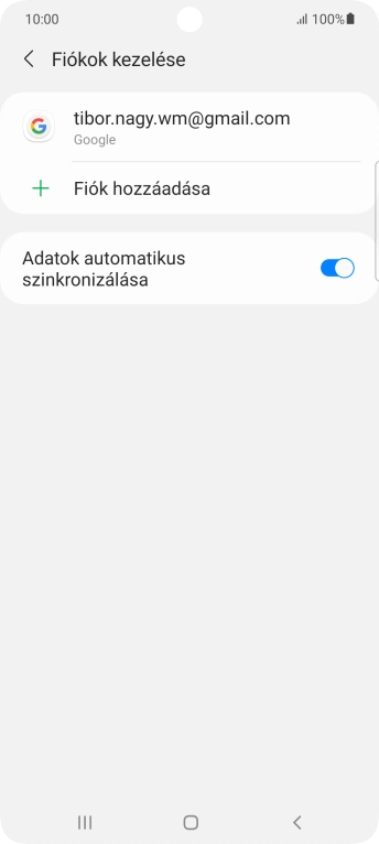 Válaszd a Fiók hozzáadása lehetőséget.