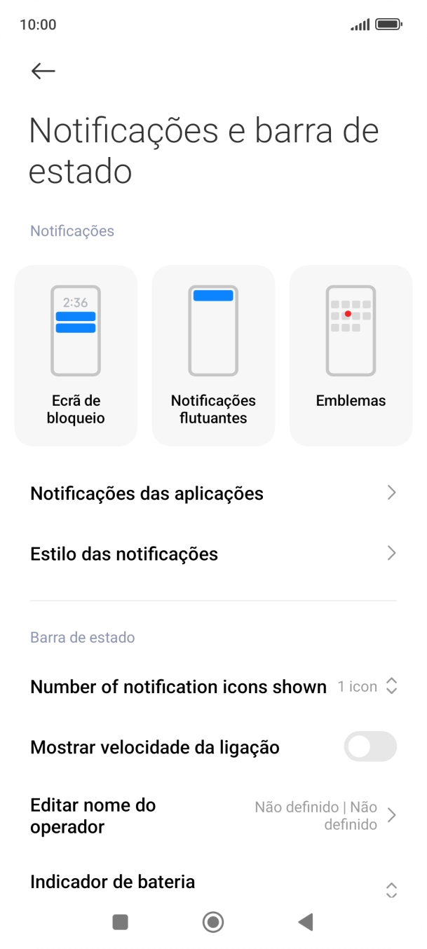 Prima Notificações das aplicações .