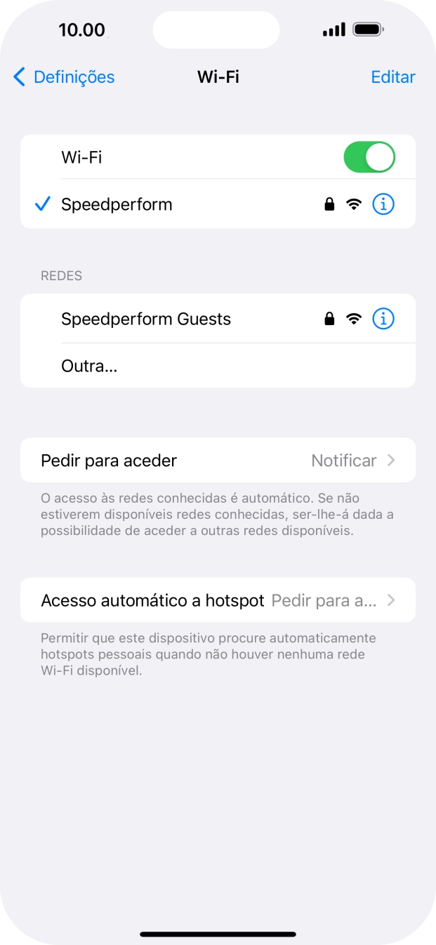 Para voltar ao ecrã inicial, deslize o dedo de baixo para cima a partir da base do ecrã.