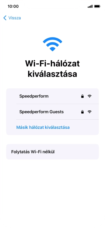 Válaszd ki a kívánt Wi-Fi hálózatot.