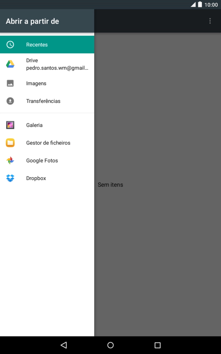 Prima Galeria e vá até à pasta pretendida.