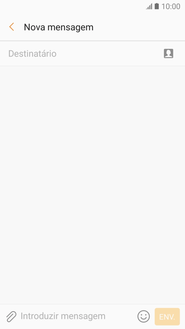 Prima a caixa de pesquisa e introduza as primeiras letras do nome do destinatário.