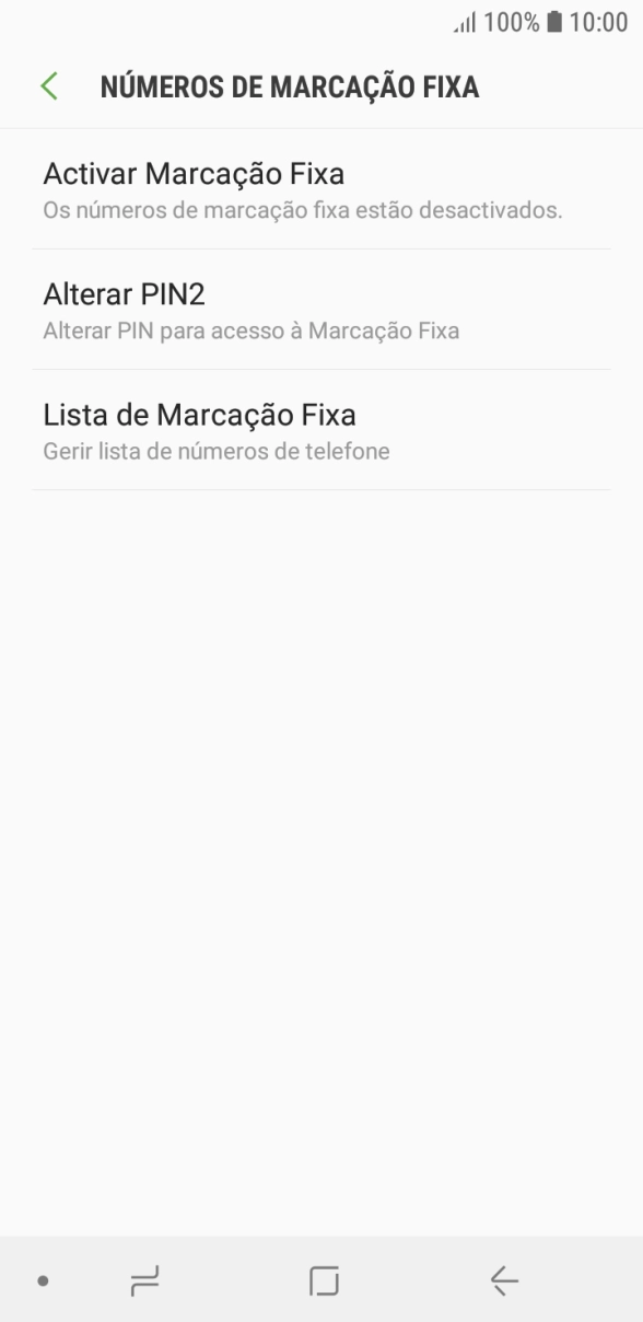 Prima Activar Marcação Fixa.