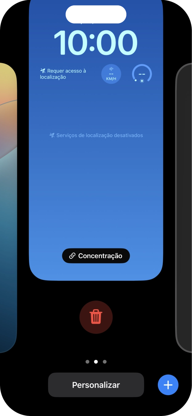 Prima o ícone para apagar.