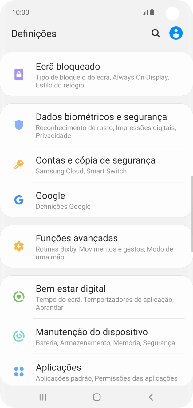 Prima Contas e cópia de segurança.