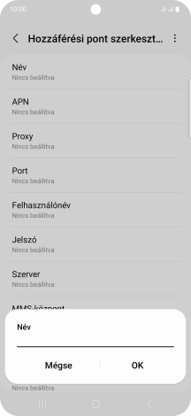 Írd be azt, hogy One MMS, és válaszd az OK lehetőséget.