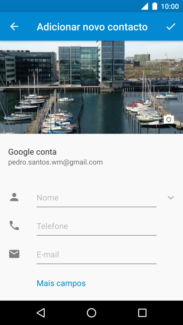 Prima Nome e introduza o nome.