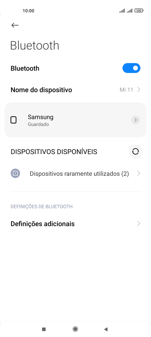 Prima a tecla de início para terminar e voltar ao ecrã inicial.