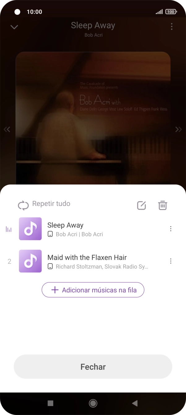 Prima o ícone para adicionar.