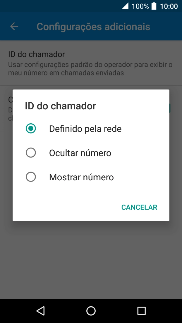 Prima Mostrar número para ativar a visualização do seu número.