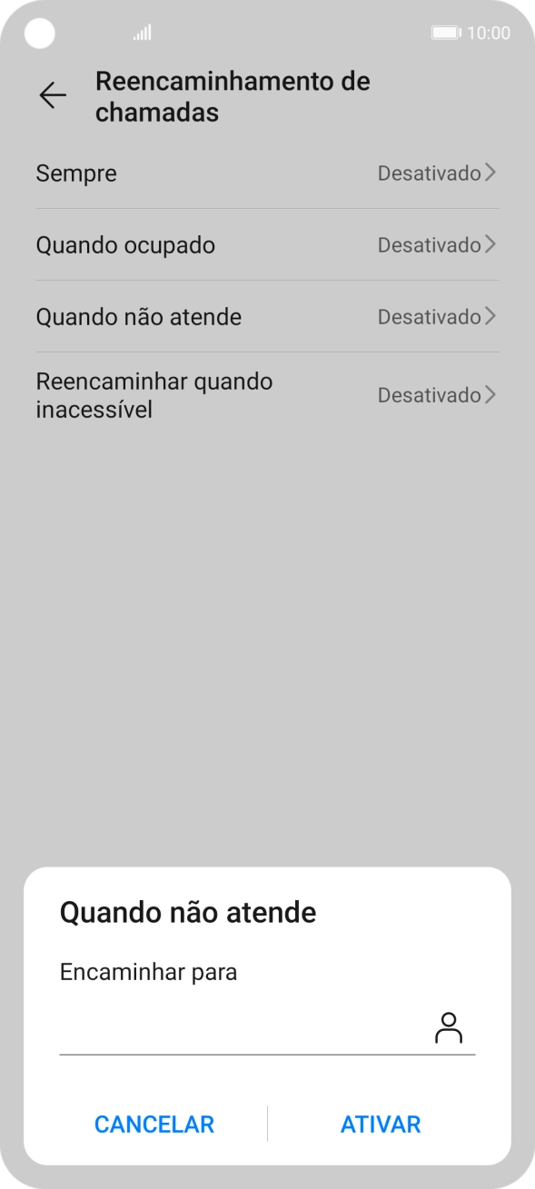 Introduza 123 e prima ATIVAR.