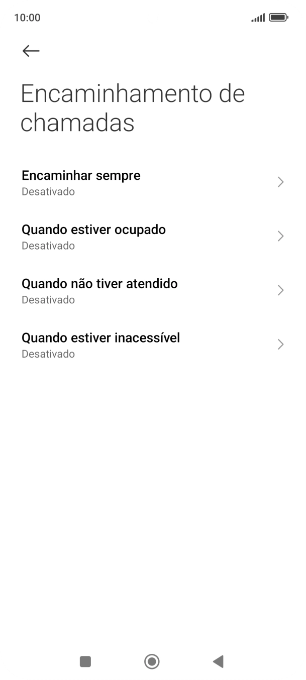 Prima o tipo de desvio pretendido.