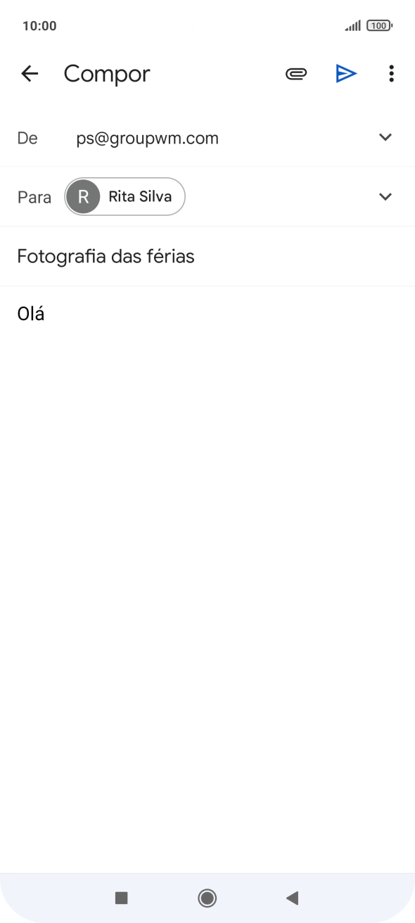 Prima o ícone de anexo.