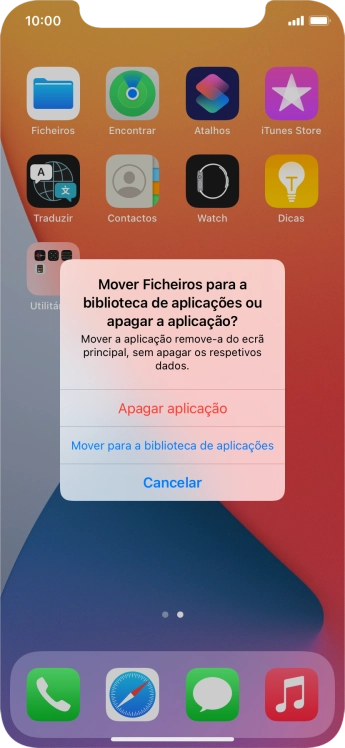 Prima Apagar aplicação.