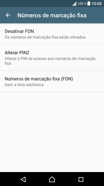 Prima Desativar FDN para desativar a marcação permitida.